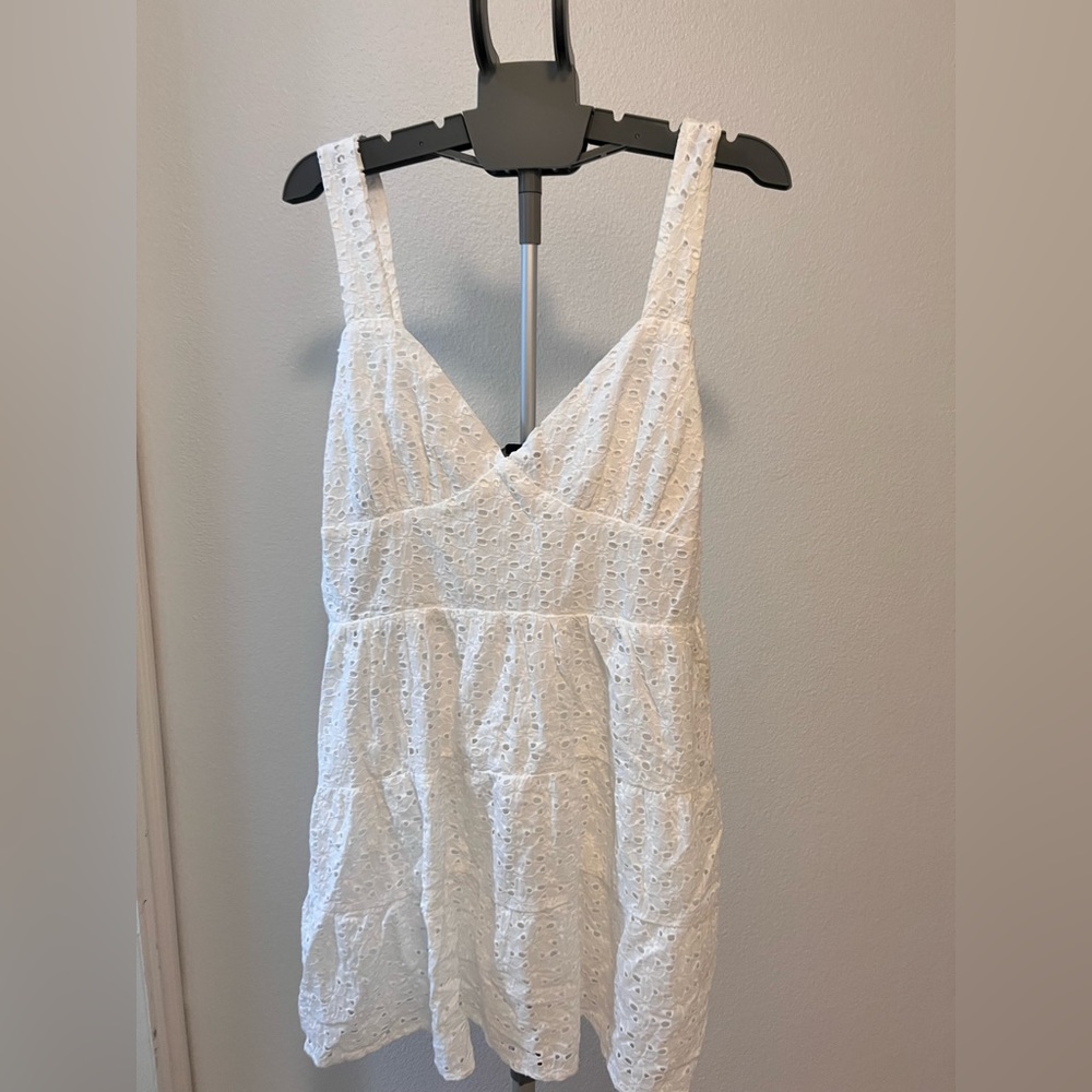white eyelet summer dress